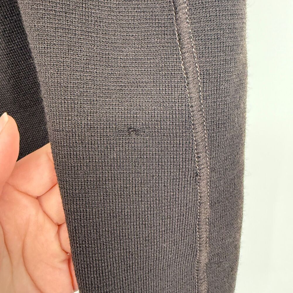 MAX MARA Double Breasted Blazer Suede Goatskin Leather Chocolate Brown Size 4 - Picture 6 of 13